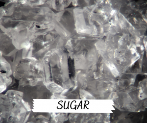 Sugar science - microscope view of sugar